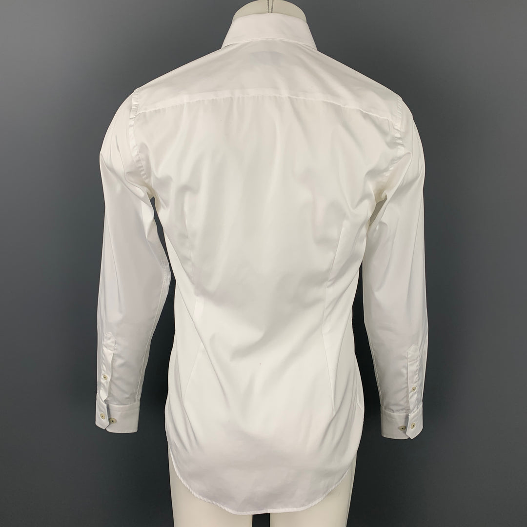 ETON Taille S Chemise à manches longues boutonnée en coton blanc