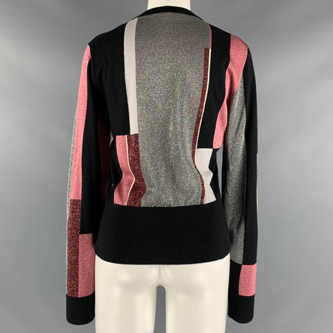 DOLCE & GABBANA Size 8 Multi Color Cashmere Blend Long Sleeve Pullover