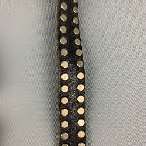 DSQUARED2 Black Studded Leather Suspenders