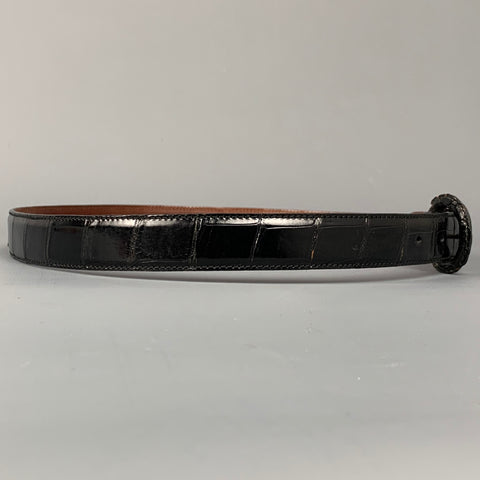 POLO by RALPH LAUREN Size 34 Black Alligator Belt