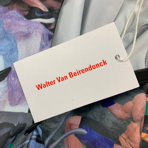 WALTER VAN BEIRENDONCK FW18 Size M Multi-Color Graphic Nylon Jersey Bike Top