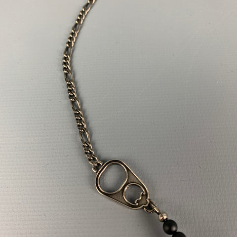 ALEXANDER MCQUEEN Silver Tone Skull Metal Necklace