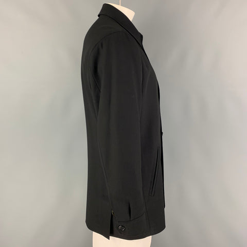 ERMENEGILDO ZEGNA Size 42 Black Wool Single Breasted Jacket