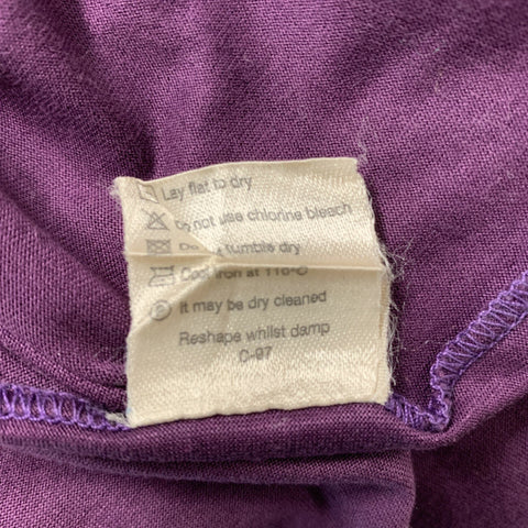 LANVIN Size S Purple Solid Cotton Polo