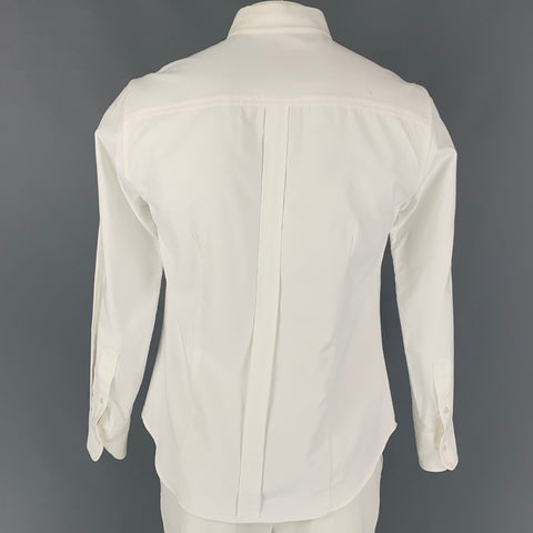 BAND OF OUTSIDERS Size M White Navy Cotton Long Sleeve Shirt