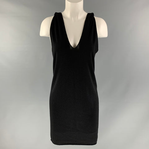 NO NAME Talla S/M Vestido negro de cachemira y seda