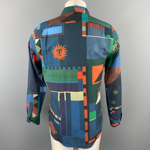 PS by PAUL SMITH Size M Multi-Color Print Cotton Button Up Long Sleeve Shirt