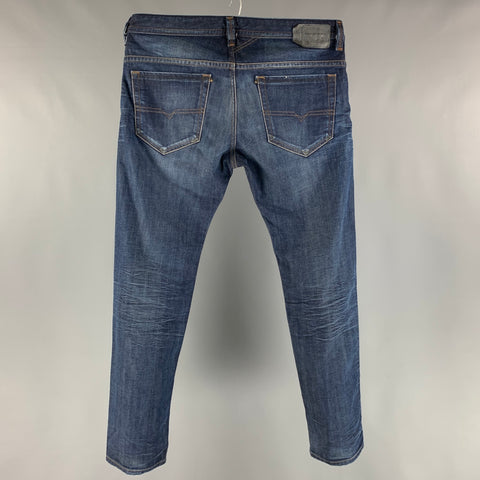 DIESEL Size 36 Blue Washed Cotton Jeans
