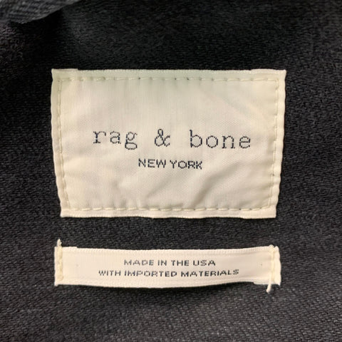 RAG & BONE Trucker Chest Size L Black Distressed Denim Jacket