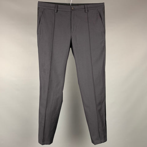 DOLCE & GABBANA Size 30 Navy Wool Blend Tuxedo Dress Pants