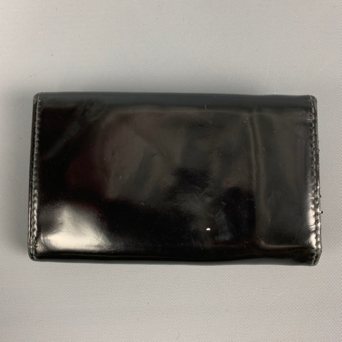 PRADA Porte-clés 4 en cuir verni noir