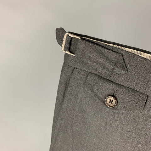 BLACK FLEECE Size 32 Grey Wool Side Tabs Dress Pants