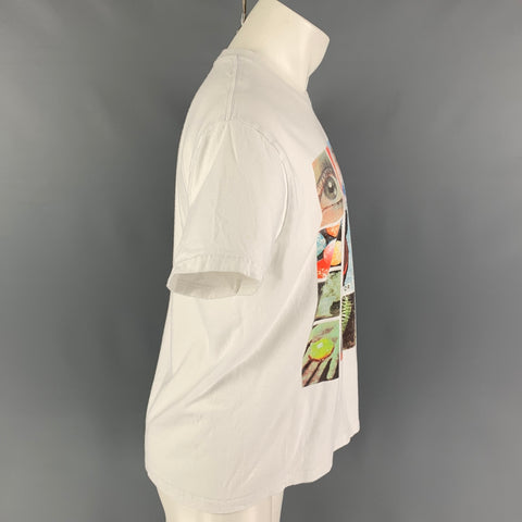 SUPREME Size M White Multi-Color Graphic Cotton Short Sleeve T-shirt
