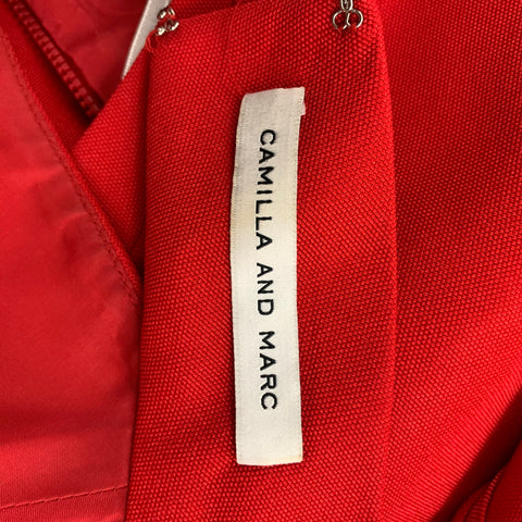 CAMILA AND MARC Size 4 Red Polyester A-Line Above Knee Dress