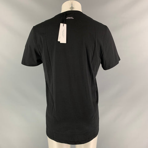VERSACE COLLECTION Size XL Black , Grey & Orange Graphic Cotton Short Sleeve Shirt