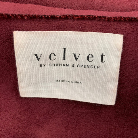 VELVET by Graham & Spenser Size XS Burgundy Polyester Coat