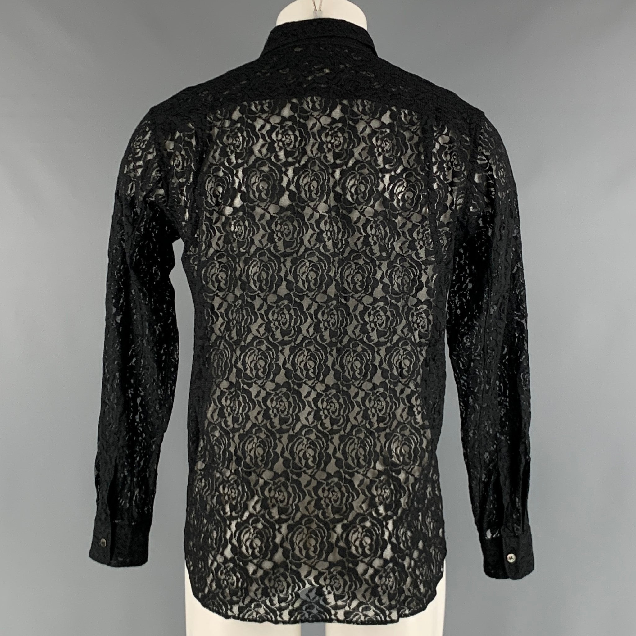 COMME des GARCONS HOMME PLUS Size M Black Lace Polyester