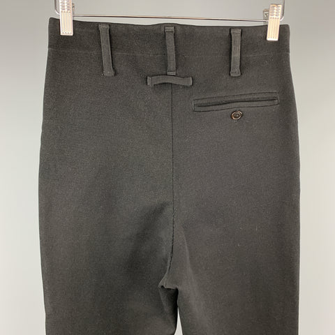 JEAN PAUL GAULTIER Size 30 x 32 Black Solid Wool Dress Pants