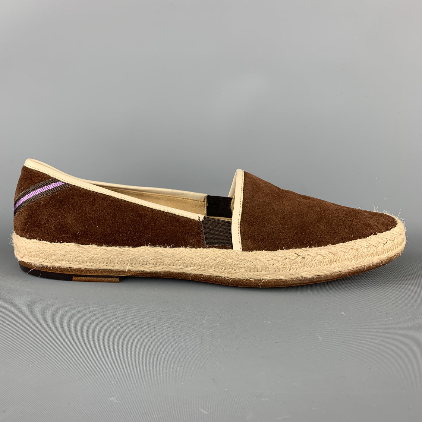 BALLY Size 10 Brown Solid Suede Slip On Loafers