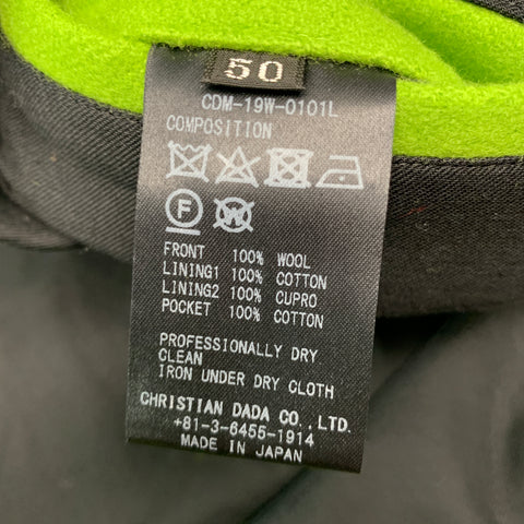 CHRISTIAN DADA Size 40 Green Wool Hooded Jacket