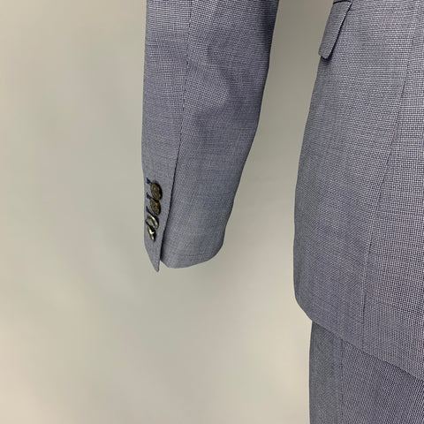 THE KOOPLES Size 38 Blue Grid Wool Notch Lapel Suit