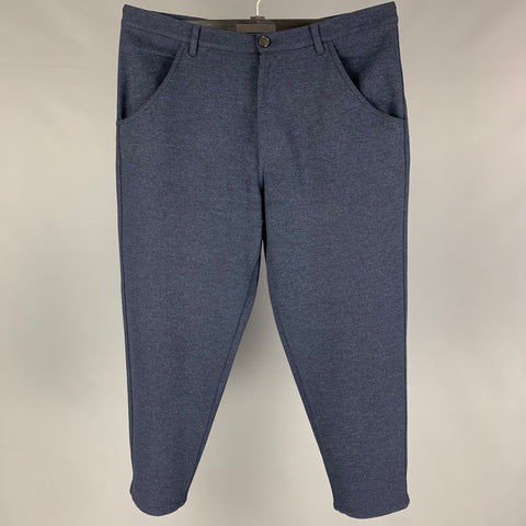 RAF SIMONS Size 36 Navy Nailhead Viscose Blend Flat Front Dress Pants