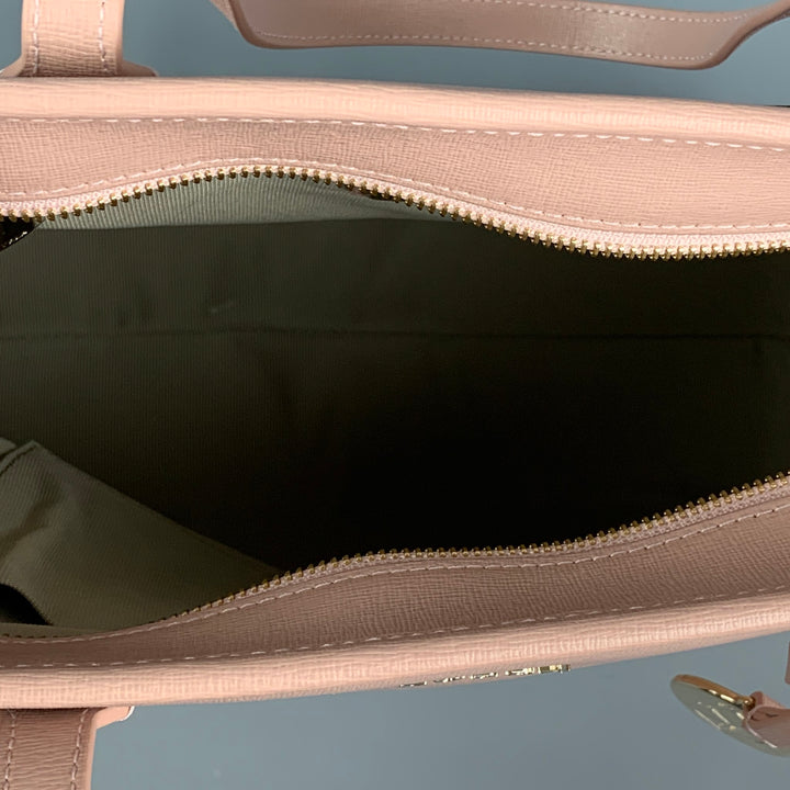 FURLA Rose Textured Leather Tote Handbag