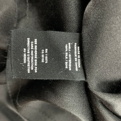 HELMUT LANG Talla XS Vestido recto de seda negro a media pantorrilla