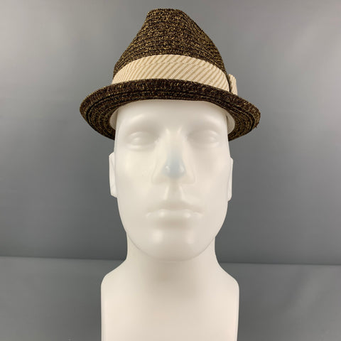 GOORIN BROTHERS Size S Brown Yellow Woven Cotton Straw Hat