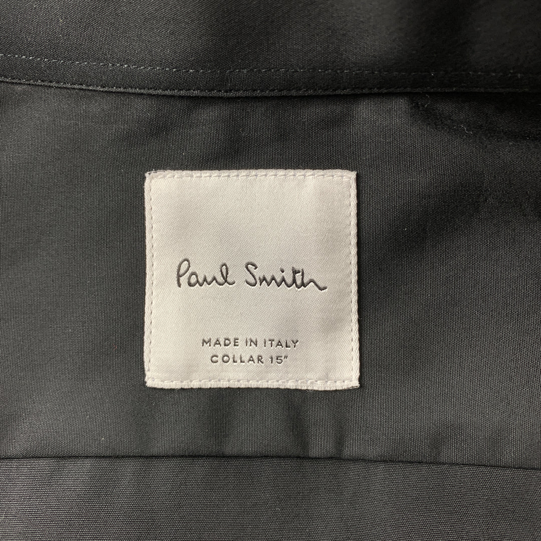 PAUL SMITH Taille S Chemise à manches longues boutonnée en coton noir