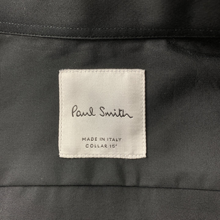 PAUL SMITH Taille S Chemise à manches longues boutonnée en coton noir