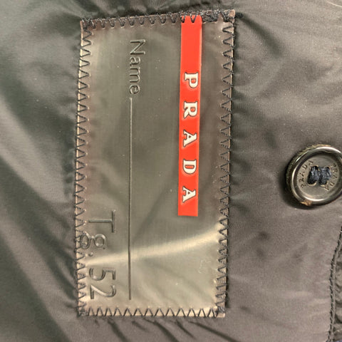 PRADA Size 42 Navy Wool Single breasted Jacket