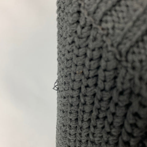 WE 11 DONE Size L Black Cotton Chunky Knit Vest