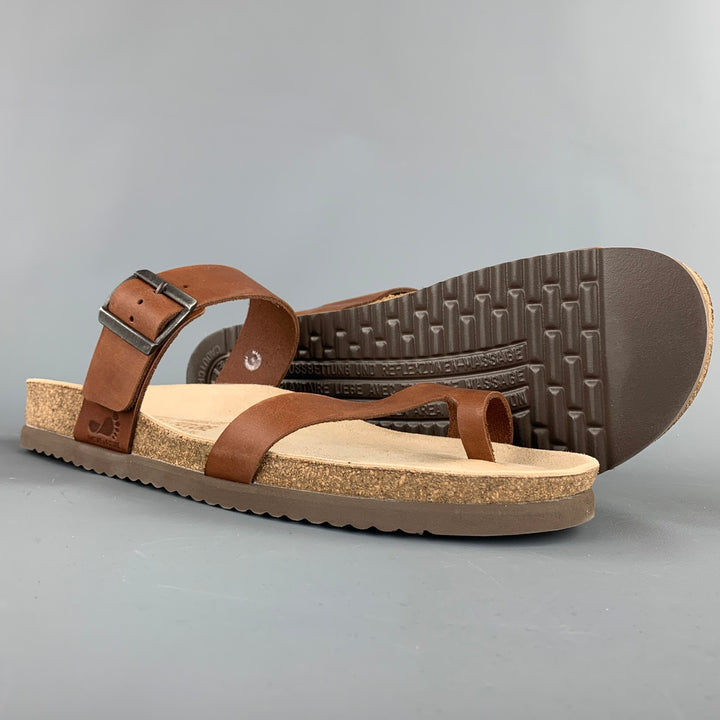 NATURE IS FUTURE Size 10 Brown Leather Straps Sandals