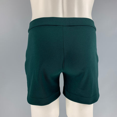 RON DORFF Size S Green Polyester / Elastane Elastic Waistband Shorts