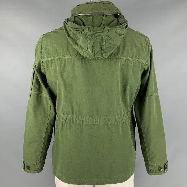 J.CREW Size L Green Cotton Military Jacket