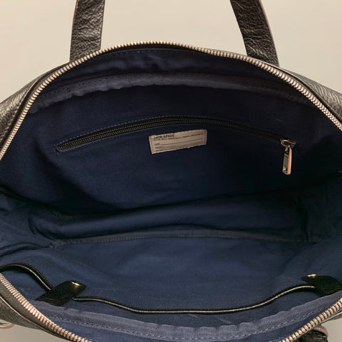 JACK SPADE Sac pour ordinateur portable en cuir grainé noir