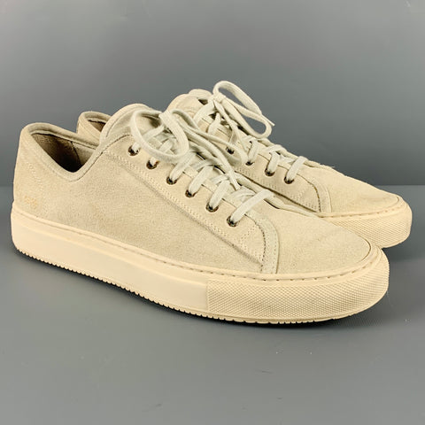 COMMON PROJECTS Size 9 Natural Leather Lace Up Sneakers