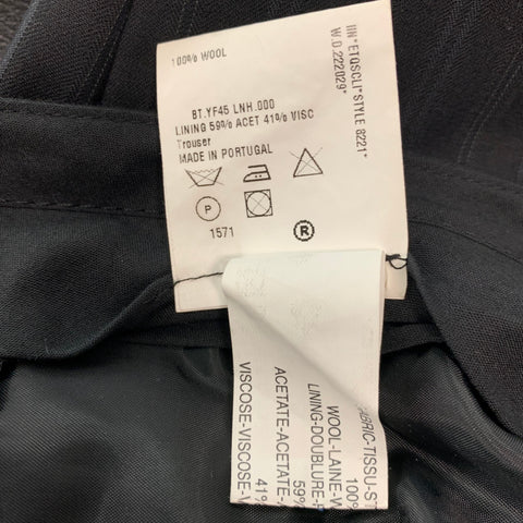 PS by PAUL SMITH Size 30 Grey Stripe Wool Flat Front Dress Pants