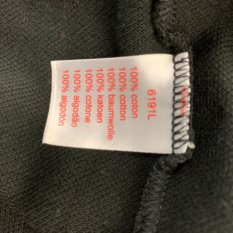 LACOSTE Size XL Black Cotton Polo