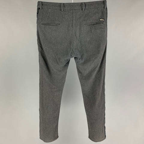 DIESEL Size 29 Gray Herringbone Cotton Button Fly Dress Pants