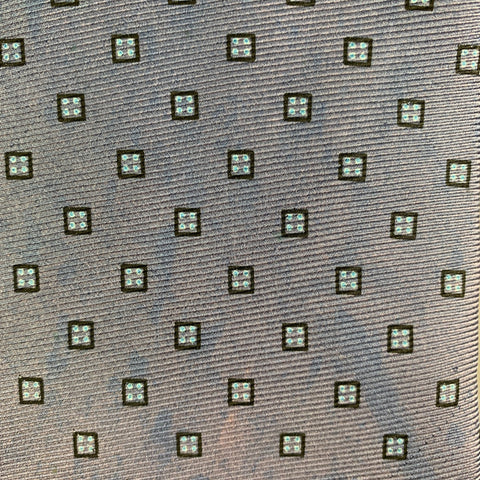 BORRELLI Blue Light Blue Squares Silk Tie