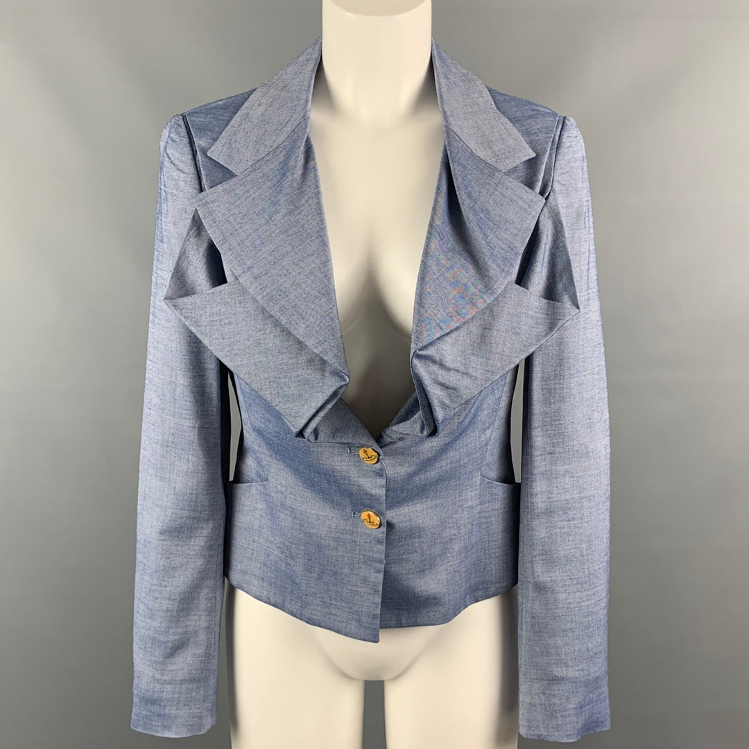 Louis Vuitton - Authenticated Jacket - Cotton Blue for Women, Very Good Condition