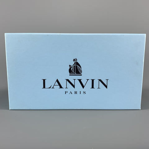 LANVIN Size 7 Orange MIxed Mesh Reflective Sneakers