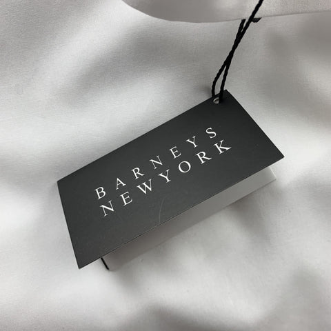 BARNEY'S NEW YORK Size L White Cotton French Cuff Long Sleeve Shirt
