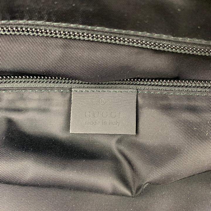 GUCCI GG Guccissima Black Monogram Leather Messenger Bag