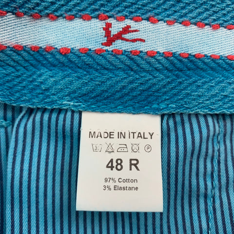 ISAIA Size 32 Aqua Cotton Zip Fly Casual Pants
