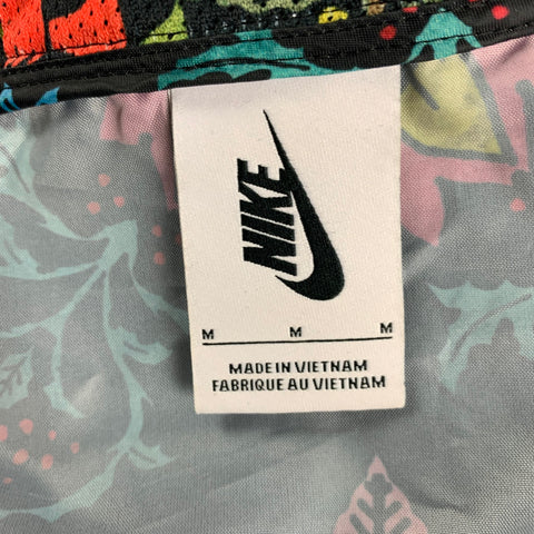 NIKE x Ricardo Tisci Size M Black Multi-Color Floral Polyester Hoodie Jacket