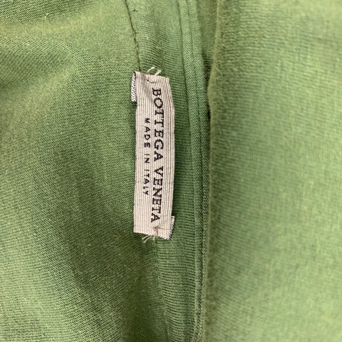 BOTTEGA VENETA Size L Olive Cotton Long Sleeve T-shirt