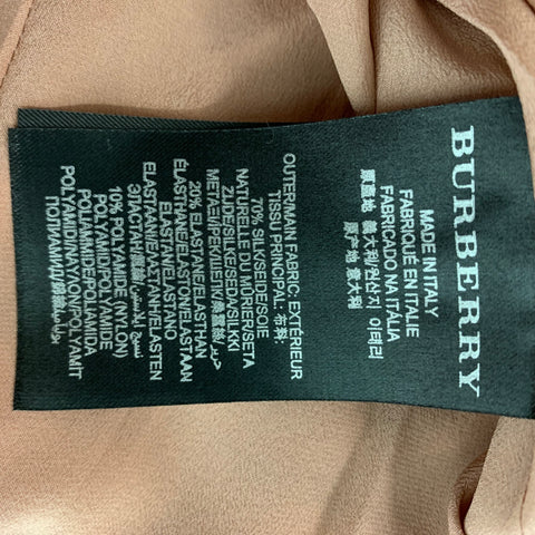 BURBERRY PRORSUM Resort 2013 Size 8 Pink Black Silk / Elastane Dress